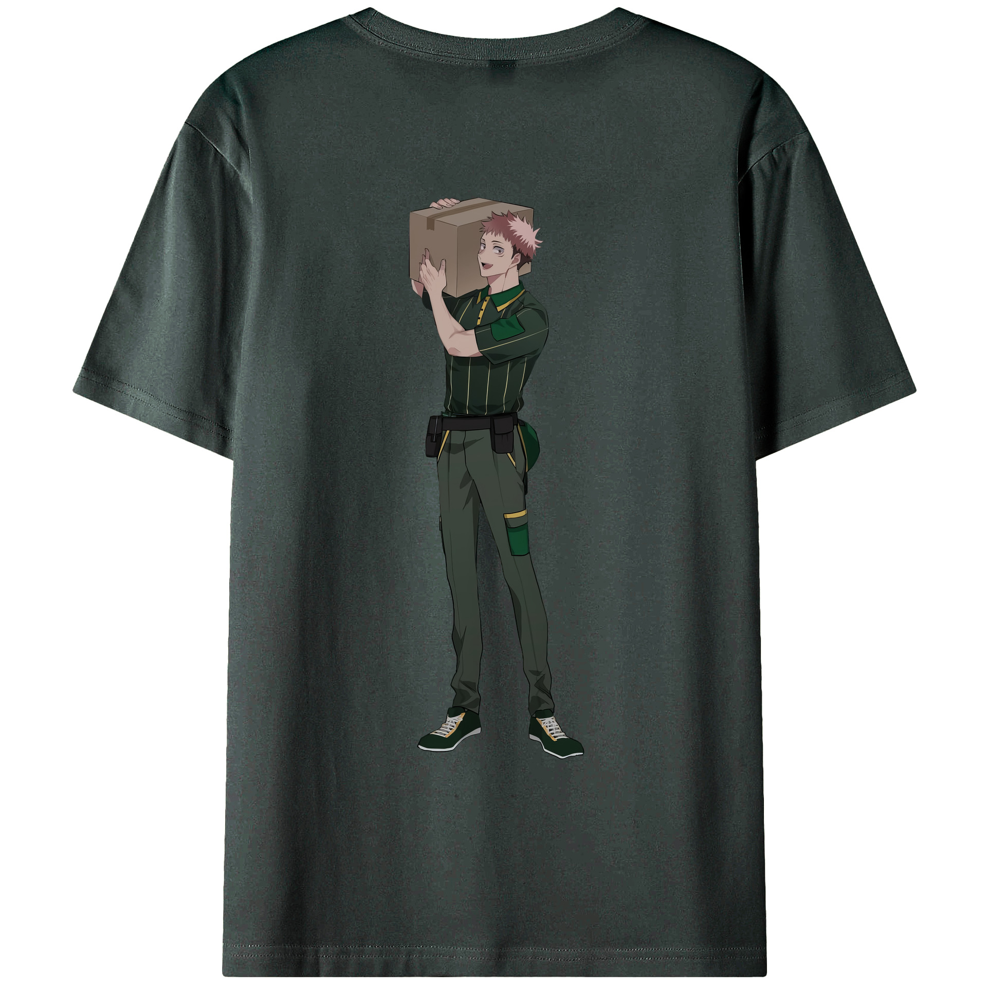 （画像用） 呪術廻戦 Jujutsu Kaisen 綿100％ メンズ半袖Tシャツ（バックプリント） 通気性